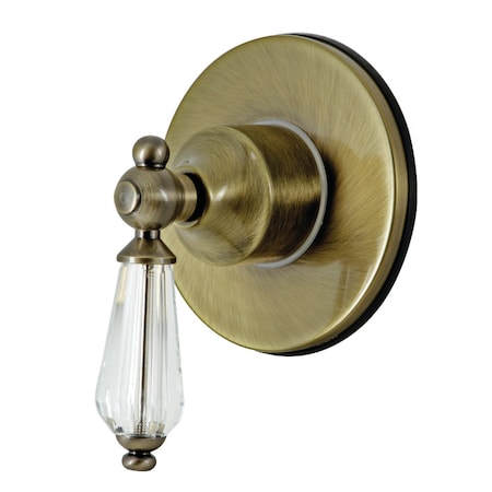 Kingston Brass Single-Handle Three-Way Diverter Valve with Trim Kit, Antique Brass KS3033WLL